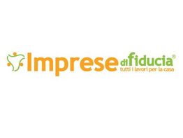 Logo con testo "Imprese di fiducia, tutti i lavori per la casa" in arancione e verde.