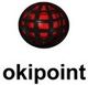 Rotes, kugelförmiges Logo mit schwarzem Gitter und dem Text "okipoint" darunter.