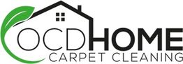 "OCD Home Carpet Cleaning logo with house outline and green leaf."