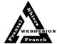 Dreieck-Logo mit den Namen Frenzel, Ehlers, Franck und dem Wort Webdesign in der Mitte.