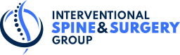 Logo of Interventional Spine & Surgery Group with stylized spine in a circle.