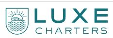 Logo of "Luxe Charters" with a sun, waves, and boat symbol.