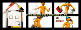 Attrezzi da lavoro e figure con lampadina e cassetta attrezzi; testo: "ProntocelliTecnico.it".