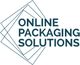 Logo mit Text "Online Packaging Solutions" und vier sich überlappenden Quadraten im Hintergrund.