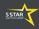 Logo of 5 Star Car Title Loans with a yellow star on a dark background.
