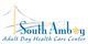 Logo of South Amboy Adult Day Health Care Center with bridge graphic in the background.