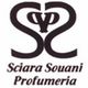 Logo di Sciara Souani Profumeria con lettere stilizzate nere su sfondo bianco.