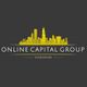 Yellow city skyline with "Online Capital Group" text on a dark background.