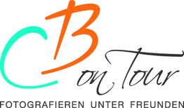 Logo: "CB on Tour" in bunten Buchstaben, darunter der Text "Fotografieren unter Freunden".