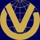 Logo mit goldenem V über einem Globus auf dunkelblauem Hintergrund.