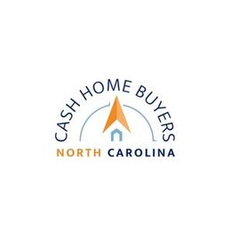 Logo for Cash Home Buyers North Carolina with a house and orange arrow.