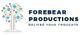 Logo of Forebear Productions with a colorful tree design and the tagline "Deliver Your Thoughts."