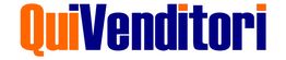 Testo "Qui Venditori" in blu e arancione su sfondo bianco.
