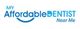 Logo: "My Affordable Dentist Near Me" with a blue smile design.