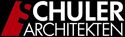 Logo von "Schuler Architekten" mit stilisiertem rotem "S" auf schwarzem Hintergrund.