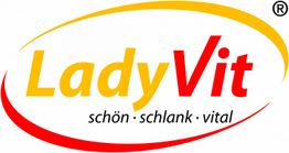 Logo von LadyVit mit Slogan: "schön · schlank · vital".