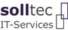 Logo von solltec IT-Services mit stilisierten Linien rechts.