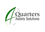 Logo mit Text "4 Quarters Assets Solutions" in Schwarz und Grün auf weißem Hintergrund.