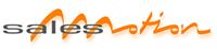 Logo mit dem Text "sales" in Schwarz und "motion" in geschwungenem Orange.