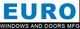 Logo reading "EURO Windows and Doors MFG" in blue and black text.