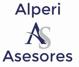 Logo de "Alperi Asesores" en letras azul oscuro y gris sobre fondo blanco.