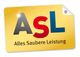 Goldenes Logo mit den Buchstaben ASL und Text "Alles Saubere Leistung".