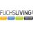 Logo mit dem Text "Fuchs Living" und bunten Kästchen darunter.