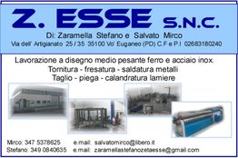 Immagine promozionale dell'azienda Z. ESSE S.N.C. con servizi di lavorazione metalli e contatti.