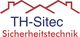 Logo mit rotem Dach und Text: „TH-Sitec Sicherheitstechnik“.