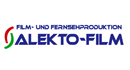 Logo von "Alekto-Film", Film- und Fernsehproduktion, mit farbigen Halbkreisen links.