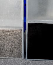 Schalldämpfer vor und nach der Reinigung