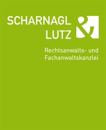 Grünes Logo von Scharnagl & Lutz, Rechtsanwalts- und Fachanwaltskanzlei.