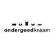 Logo met de tekst "ondergoedkraam" en iconen van ondergoed erboven.