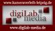 Logo von digiLab media mit den Websites www.kameraverleih-leipzig.de und www.digilab-media.de.