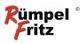 Logo mit Schriftzug "Rümpel-Fritz", wobei "R" und "F" rot hervorgehoben sind.