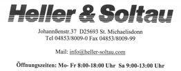 Heller & Soltau Kontaktinformationen und Öffnungszeiten von Montag bis Samstag.