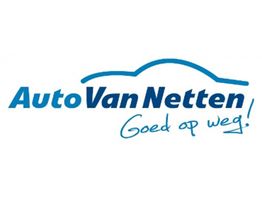 Logo van AutoVanNetten met de slogan "Goed op weg!" in blauwe letters.
