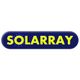 Logo mit gelbem Text "SOLARRAY" auf blauem Hintergrund.