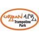 Urban Air Trampoline Park logo with orange and black text in an oval shape.