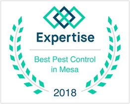 Award for Best Pest Control in Mesa by Expertise, 2018.