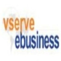 Blurry logo with the text "vserve ebusiness" in orange and blue.