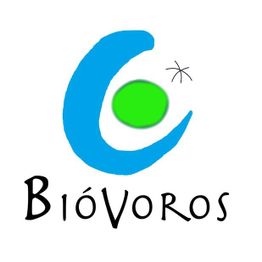 Logo de Bióvoros: letra "C" azul, esfera verde y estrella, con texto "Bióvoros" debajo.