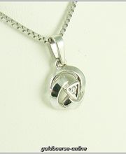 Anhänger Gold 333er Diamanten 8 ct. Weißgold