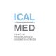 Logo di ICALMED, centro radiologico odontoiatrico, con testo in blu e grigio su sfondo bianco.