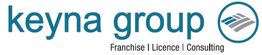 Logo der Keyna Group mit Text: Franchise, Licence, Consulting und einem runden Symbol rechts.