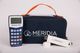 Meridia interactive kit with a keypad, USB, and carrying case with orange handle.