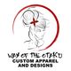 Illustration of a woman with red hairpin above text: "Way of the Otaku Custom Apparel and Designs."