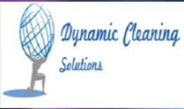 Silhouette carrying a globe with "Dynamic Cleaning Solutions" text.