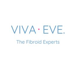 VIVA EVE logo with tagline "The Fibroid Experts" in blue text on a white background.