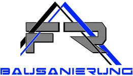 FR-Logo mit blauen und schwarzen Linien, darunter der Schriftzug "Bausanierung".